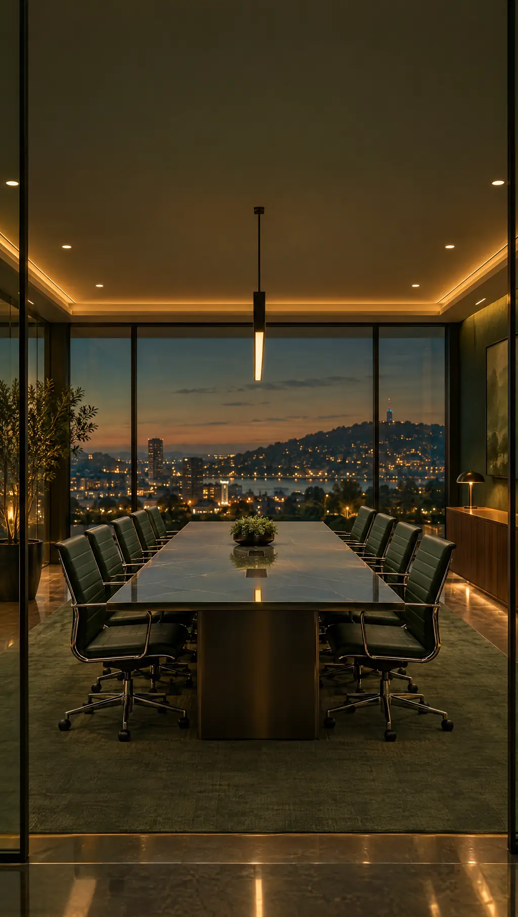 Freshly cleaned modern office interior