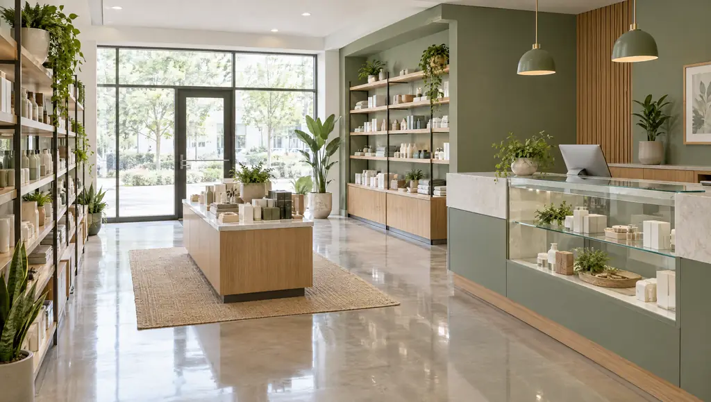 Freshly cleaned modern office interior